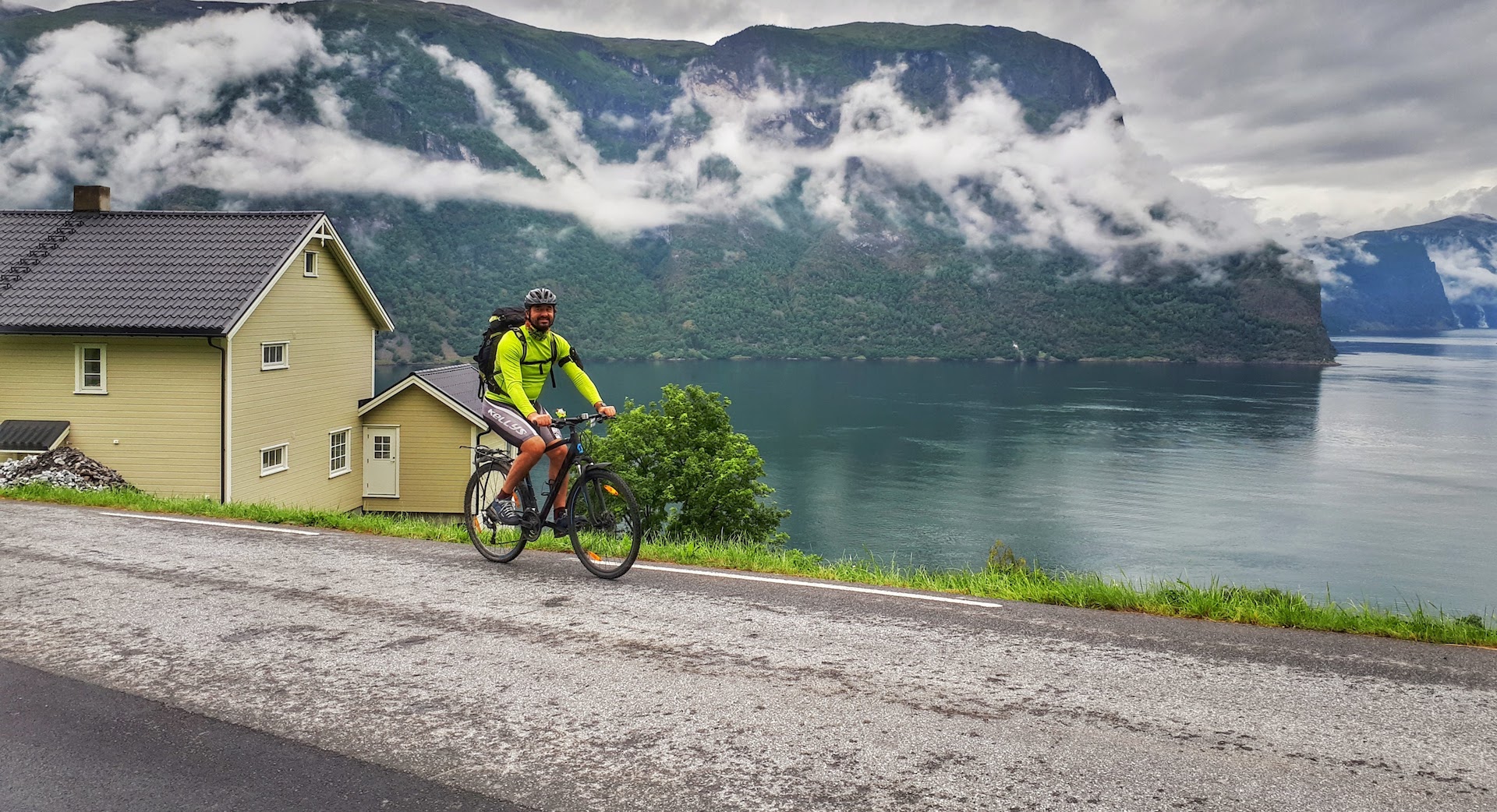 Sykkelrute markert på kart